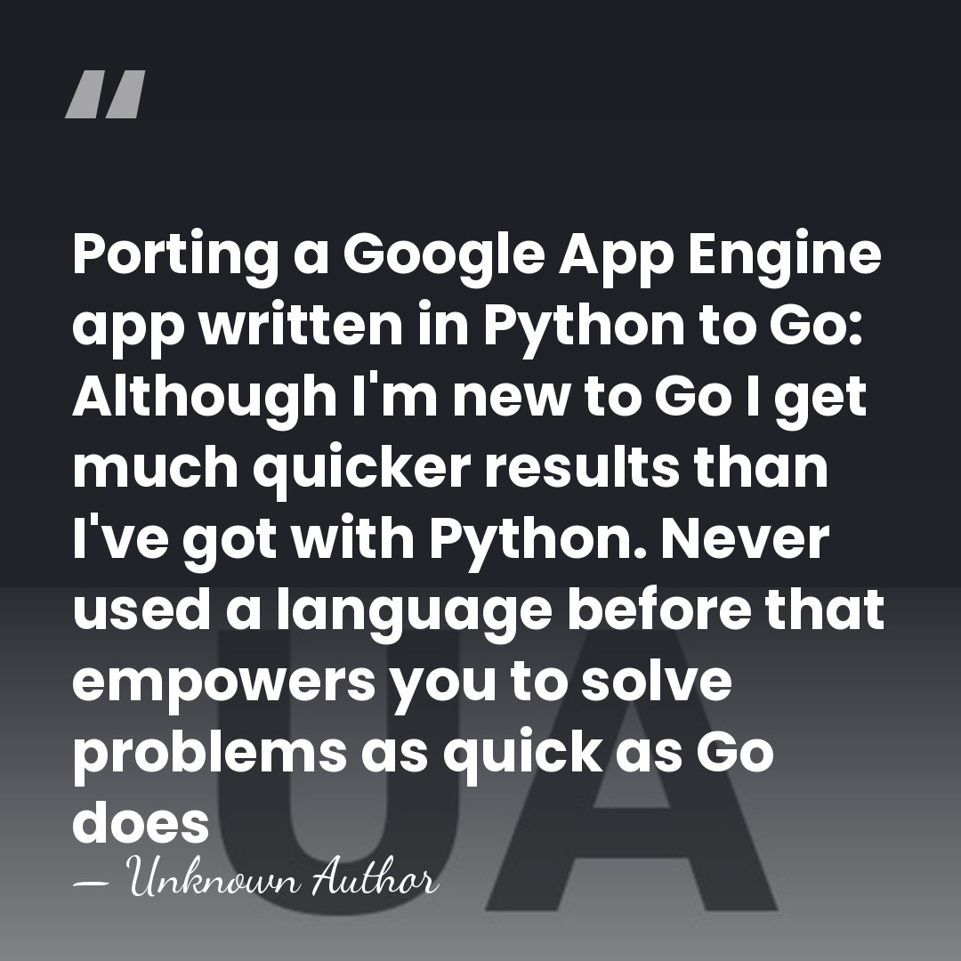 Porting a Google App Engine app written in Python to Go: Although&hellip; - Unknown Author