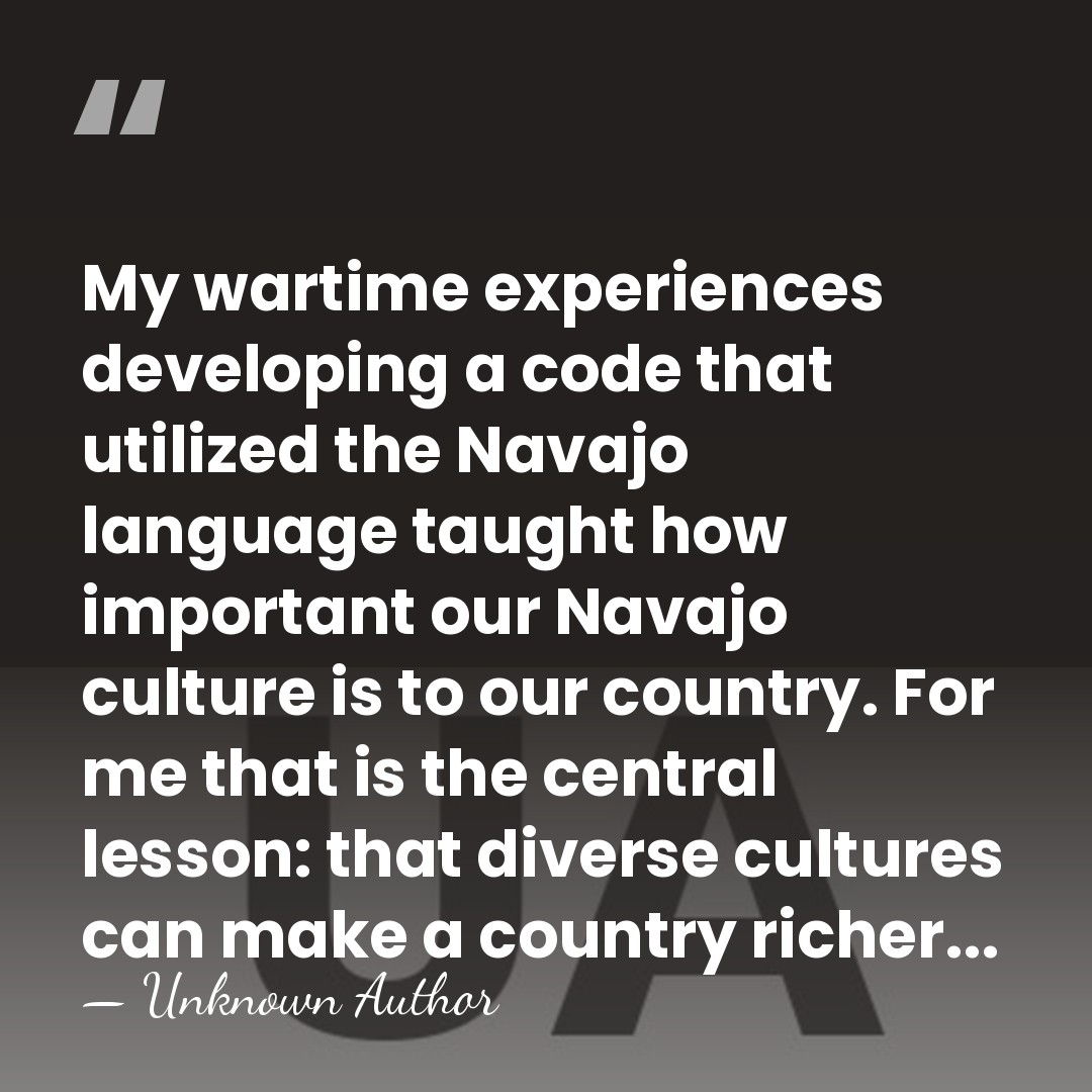 My wartime experiences developing a code that utilized the Navajo language taught&hellip; - Unknown Author