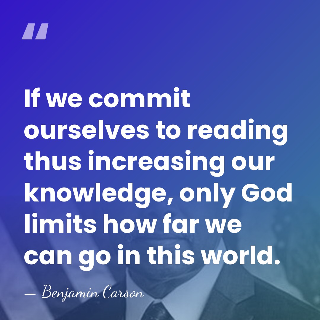 If we commit ourselves to reading thus increasing our knowledge, only God&hellip; - Benjamin Carson