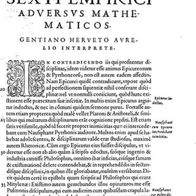 Portrait of Sextus Empiricus